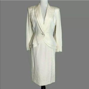 Vintage Travilla Ivory Evening Wedding Bridal Suit